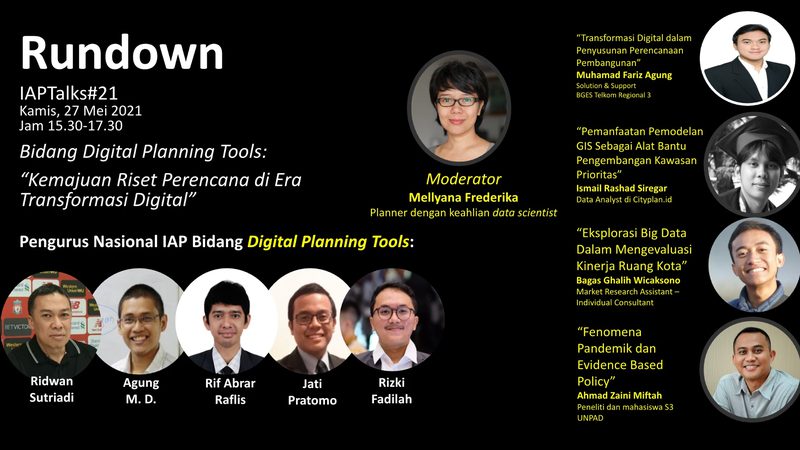 IAP Talks #21 rundown and speaker lineup flyer